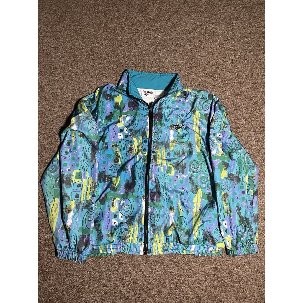 Rebok 1990s Abstract Print Track Jacket